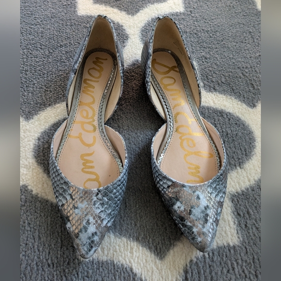 Sam Edelman Snake Print "Rodney " D'orsay Flats - Picture 3 of 11